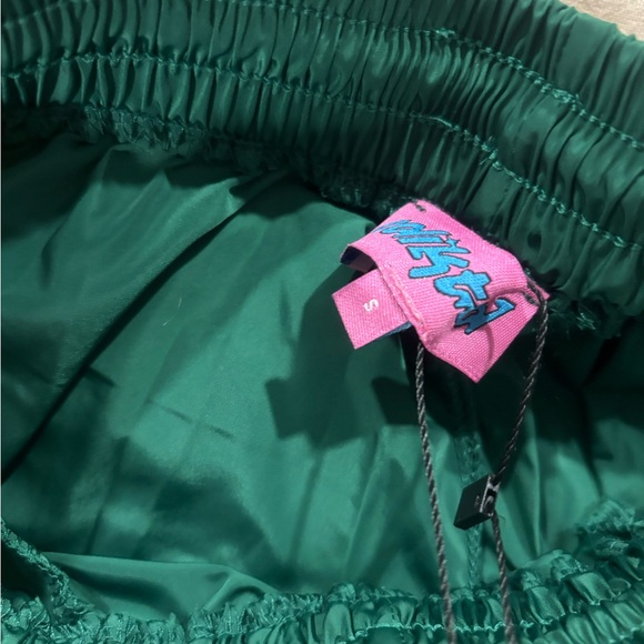 Edikted Green Track Pants with White Stripes - Picture 3 of 4